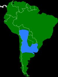 1813년 의회에 대표된 리오데라플라타 연합주.