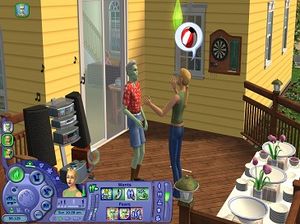 심들이 사교 활동을 하고 있으며, 외계인 심도 포함되어 있다.