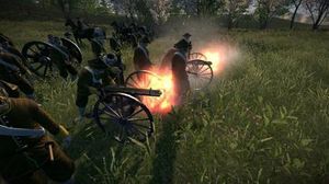 사무라이의 몰락에는 개틀링 건과 같이 1800년대 후반의 무기가 등장한다.