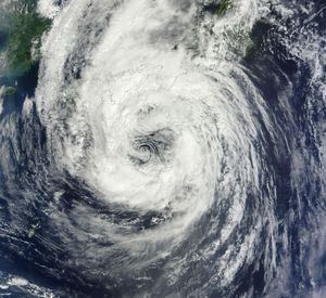 9월 2일 일본에 접근하는 강한 열대 폭풍 탈라스