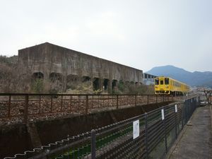 구 코가야마 탄광의 콘크리트제 호퍼