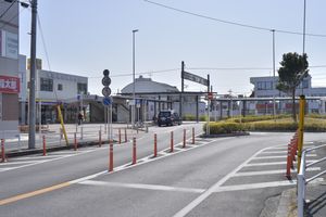 가와마역 북쪽 출구 앞 로터리 (2023년 2월)