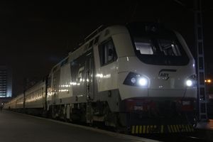 알스톰 프리마 AZ4A가 트빌리시로 가는 국제 열차에 탑승