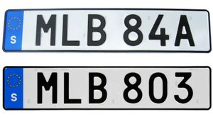 스웨덴의 차량 번호판