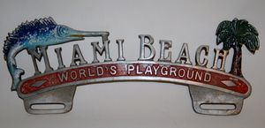 마이애미 비치 번호판 덮개