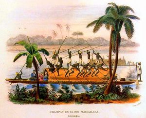 마그달레나 강 위의 샴판, 라몬 토레스 멘데스의 아콰틴트,