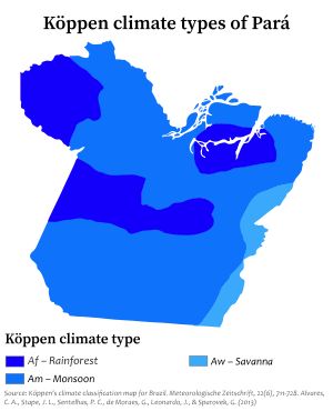 파라 주의 쾨펜 기후 유형