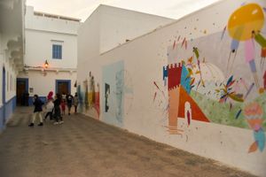 벽에 그려진 작품