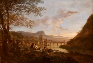 17세기 중반 얀 보트의 그림 "폰테 몰레가 있는 풍경"