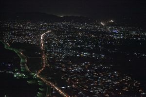 2011년 칸다하르의 야간 항공 사진