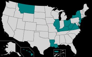 선거일을 휴일로 지정한 미국의 주 및 지역