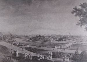 1830년경 샤요 언덕에서 본 풍경