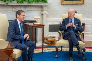 바이든 대통령과 이스라엘 대통령 이츠하크 헤르조그, 2024년 11월 12일