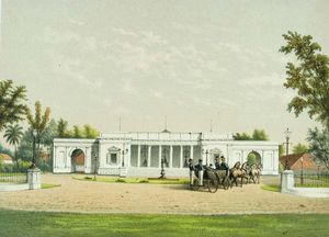 1880년대 Paleis te Koningsplein(현재 메르데카 궁전)의 석판화