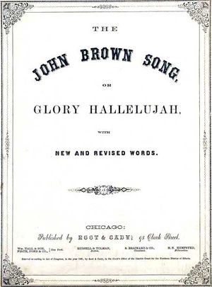 존 브라운의 노래의 1861년 악보 표지