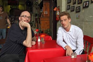 2011년 마이애미 국제 영화제에서 영화 젊은 베르테르의 슬픔 상영 당시의 감독 필립 슈퇴를과 배우 알렉산더 페링