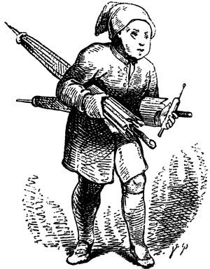 빌헬름 페데르센의 동화 "올레 루쾨예"에 대한 묘사, 한스 크리스티안 안데르센.