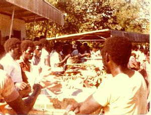 부인의 토요일 부인 시장 어부들