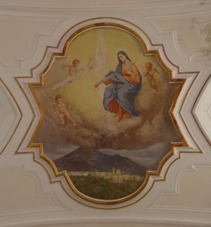 베수비오산의 화산재로부터 보스코트레카세를 보호하는 슬픔의 성모(아베 그라티아 플레나 성당)