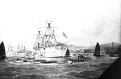 독일 해병대의 자오저우만 상륙 장면