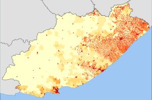 이스턴케이프 인구 밀도 (2011)