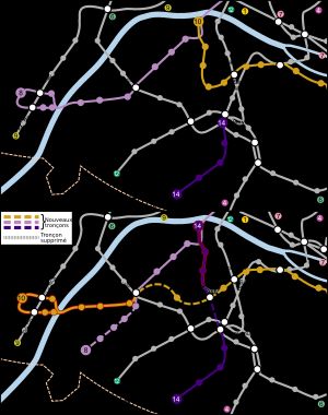 1937년의 8, 10, (구)14호선의 선구 변동 현황