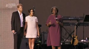 2021년 글로벌 시민 라이브 행사에서 메건과 해리, 미국 주유엔 대사 린다 토마스-그린필드