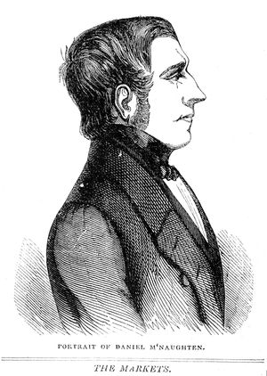 대니얼 맥노튼의 초상. 일러스트레이티드 런던 뉴스(The Illustrated London News) 1843년 2월 4일의 삽화