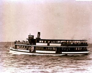 1901년 시드니 코브를 출발하여 레인 코브 강, 피그트리로 향하는 시드니 페리 샴록