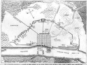 미국 남북 전쟁 당시 워싱턴 지도