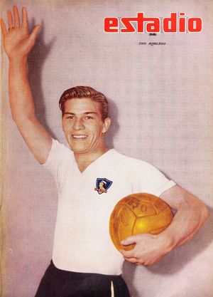 테드 로블레도, 1953년; 그는 형 조지 로블레도와 함께 1952년 FA컵 결승전 우승팀에 출전했다.