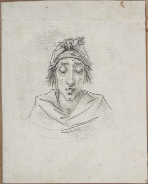 1794년 7월 28일 단두대로 향하는 쿠통, 비방 드농의 스케치