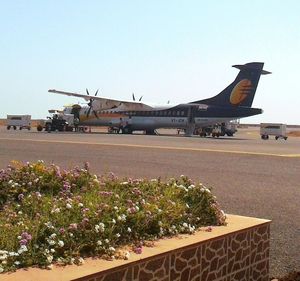 바브나가르 공항의 항공기