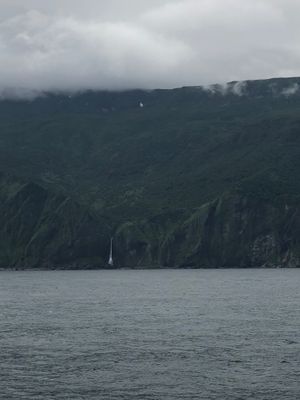 에토로후섬 시베토로촌 카모이왓카곶 리누이산 폭포 (2018년 자유 방문・교류선에서)