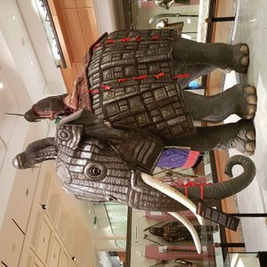 War elephant display in a museum