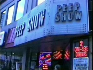 몬트리올 게이 빌리지의 생트 캐서린 거리에 있는 "엿보기 쇼"