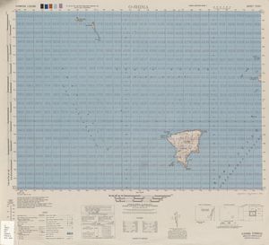 치메이(Ō-SHIMA (Daisho-tō)로 표기됨)와 주변 지역 지도 (1944)