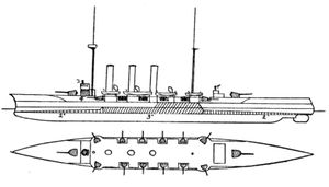 도네의 평면도 및 종단면도