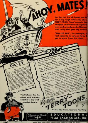 더 필름 데일리(The Film Daily)에 실린 1932년 폴 테리툰스 광고