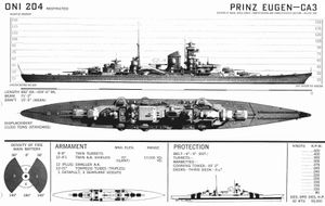 프린츠 오이겐}}의 식별 도면