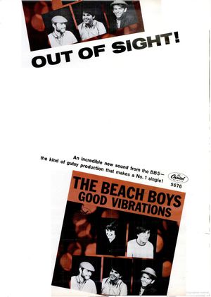 1966년 10월 빌보드 잡지에 게재된 "Good Vibrations" 광고