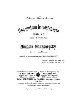 림스키-코르사코프의 판의 표지, V. 베셀 앤 코. 출판