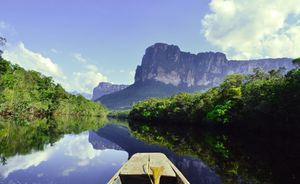 Carrao River and Auyantepui Mountain