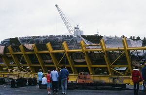 육상으로 인양된 "메리 로즈"
