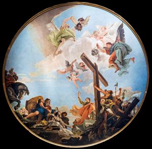 진실한 십자가의 발견, 티에폴로, 1745년