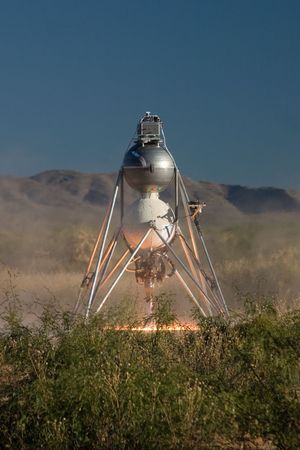 2008년 달 착륙선 챌린지에서 이륙하는 "Mod" 차량