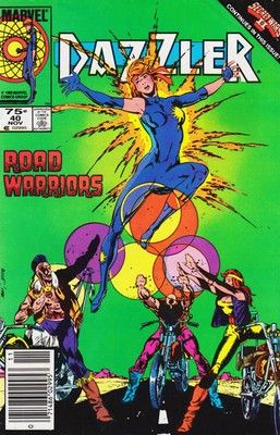 대즐러 #40에서 대즐러의 재설계된 의상. 잭슨 가이스의 그림.