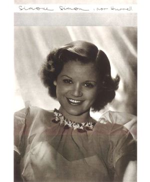 1937년 리메이크작 제7의 천국의 웨딩드레스를 입은 아르헨티나 잡지 광고에 실린 시몬