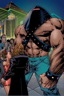 《얼티밋 엑스맨 연감》 #1 (2005년 8월)에 등장하는 얼티밋 저거너트.그림: 톰 레이니