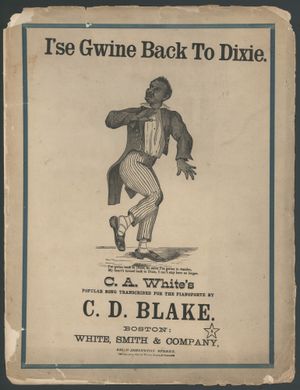 C.D. Blake의 I'se Gwine Back To Dixie와 유사한 노래들은 "딕시"를 향수를 불러일으키는 방식으로 사용했다.